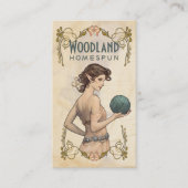 Carte De Visite Crochet tricot filé à la main fil fée elf fille (Devant)