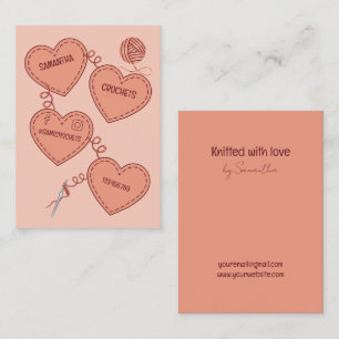 Carte De Visite Crochet Tricot professionnel fait main