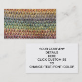 Carte De Visite Crochet tricoté rayé multicolore (Devant / Derrière)