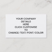 Carte De Visite Crochet tricoté rayé multicolore (Dos)