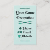 Carte De Visite Crochets de crâne et de crochet (arrière - plan de (Dos)