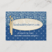 Carte De Visite Crochets de crochet faits sur commande d'aiguilles (Dos)