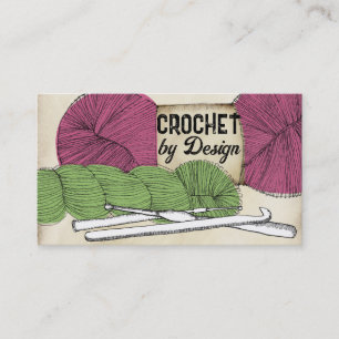 Carte De Visite Crochets de crochet tordus tirés par la main