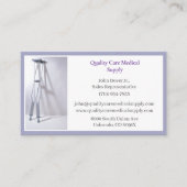 Carte De Visite Crochets en gris Équipement Services Médicales (Devant)