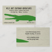 Carte De Visite Crocodile vert (Devant / Derrière)