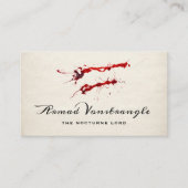 Carte De Visite Crocs de vampire sang Halloween (Devant)