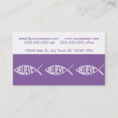 Carte De Visite Croire Lavande de Poisson (Dos)