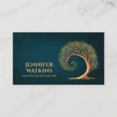 Carte De Visite Croissance Éternelle - Arbre Spirale du Nombre d'O (Devant)