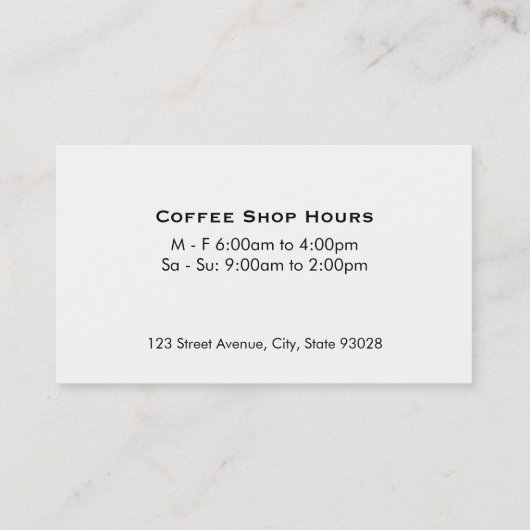 Carte De Visite Croissant (Dos)