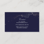 Carte De Visite Croissant de lune d'étoiles de nuit de marine et (Dos)