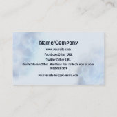 Carte De Visite Croissant droit bleu électrique (Dos)