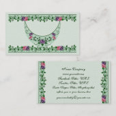 Carte De Visite Croissant droit de déesse verte (Devant / Derrière)