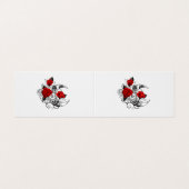 Carte De Visite Croissant mécanique avec roses rouges (Extérieur déplié)