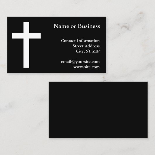 Carte De Visite Croix (Devant / Derrière)