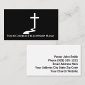 Carte De Visite Croix blanche sur le logo de l'église Pastor (Devant / Derrière)