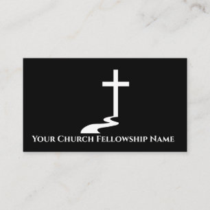 Carte De Visite Croix blanche sur le logo de l'église Pastor