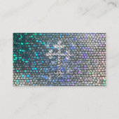 Carte De Visite Croix Bling Argent Imprimé (Dos)