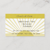 Carte De Visite Croix céleste chrétienne de Jésus d'amour de foi (Dos)