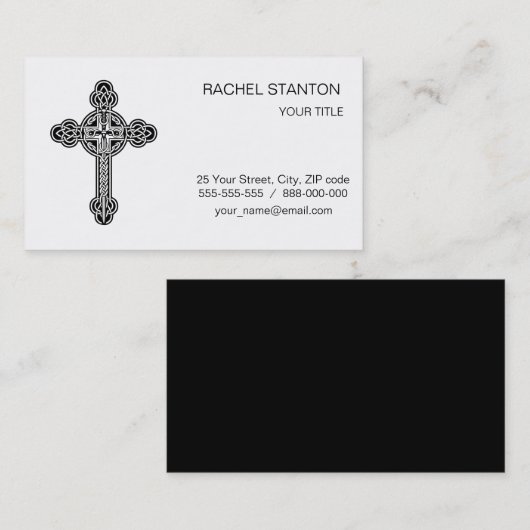 Carte De Visite Croix celtique (Devant / Derrière)