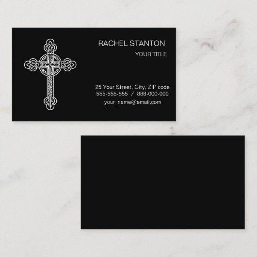 Carte De Visite Croix celtique (Devant / Derrière)