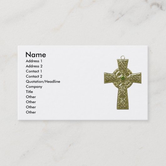 Carte De Visite Croix celtique 1 (Devant)