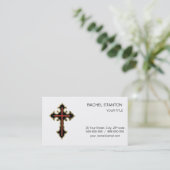 Carte De Visite Croix chrétienne (Debout devant)