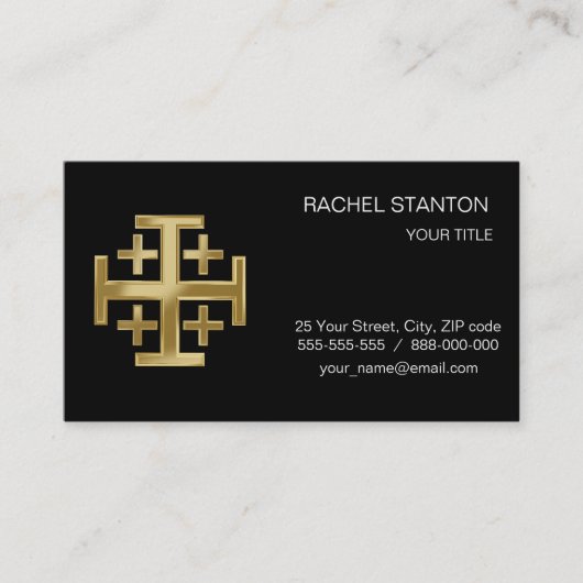 Carte De Visite Croix chrétienne (Devant)