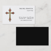 Carte De Visite Croix chrétienne (Devant / Derrière)