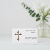 Carte De Visite Croix chrétienne (Debout devant)