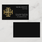 Carte De Visite Croix chrétienne (Devant / Derrière)