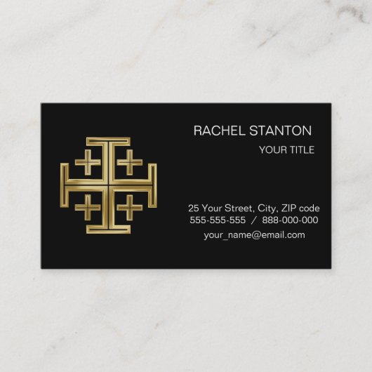 Carte De Visite Croix chrétienne (Devant)