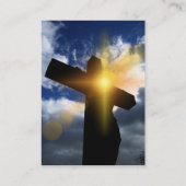 Carte De Visite Croix chrétienne au service du lever du soleil de  (Dos)