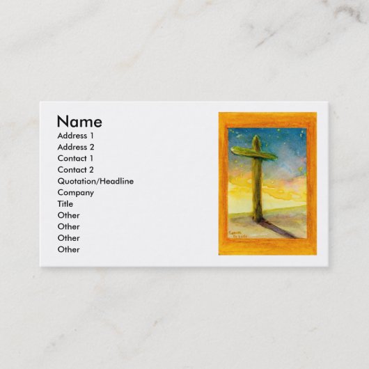 Carte De Visite Croix chrétienne dans le paysage (Devant)