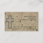 Carte De Visite Croix chrétienne professionnelle Religion Jésus (Dos)