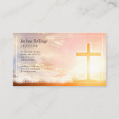 Carte De Visite Croix chrétienne | Psaume 121 ; 1-2 (Dos)