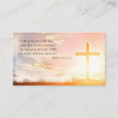 Carte De Visite Croix chrétienne | Psaume 121 ; 1-2 (Devant)