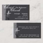 Carte De Visite Croix chrétienne religieuse de Pâques avec flamme (Devant / Derrière)