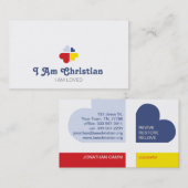 Carte De Visite Croix de cœurs (Devant / Derrière)