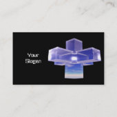 Carte De Visite Croix de cristal bleu (Dos)