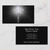 Carte De Visite Croix de Jésus avec la lumière (Devant / Derrière)