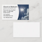 Carte De Visite Croix de l'Église chrétienne (Devant / Derrière)