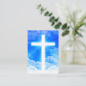 Carte De Visite Croix de lumière Jésus-Christ chrétien personnalis (Debout devant)