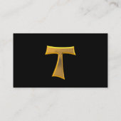 Carte De Visite Croix de Tau franciscaine de sembler à trois (Dos)