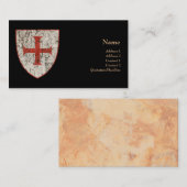 Carte De Visite Croix de Templar, affligée (Devant / Derrière)