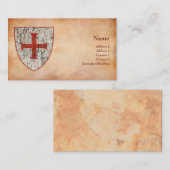Carte De Visite Croix de Templar, affligée (Devant / Derrière)