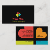 Carte De Visite Croix des coeurs (Devant / Derrière)