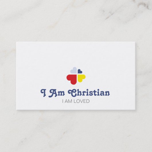 Carte De Visite Croix des coeurs (Devant)