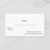 Carte De Visite Croix d'or (Dos)