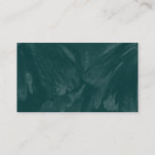 Carte De Visite Croix du cercle monogramme - Texture brodée vert f (Dos)