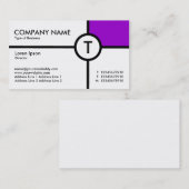 Carte De Visite Croix du cercle monographique (violet) - blanc (Devant / Derrière)